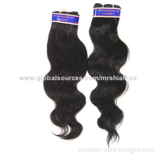 1# White Blonde Color Silky Indian Straight Remy Hair Machine Weaving Weft, 16/18/20/22/24"